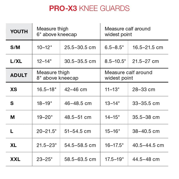 Youth Pro-X3 Knee Guards